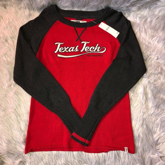 Kleding en accessoires VICTORIAS SECRET PINK TEXAS TECH Victoria's Secret PINK Long sleeve Campus Pocket Tee, Soft